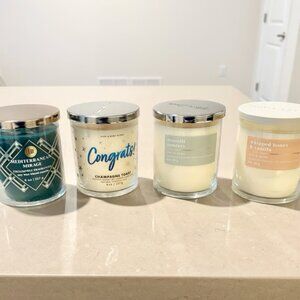 4pc Bath & Body Works 8oz Candle Bundle White Barn Champagne Toast